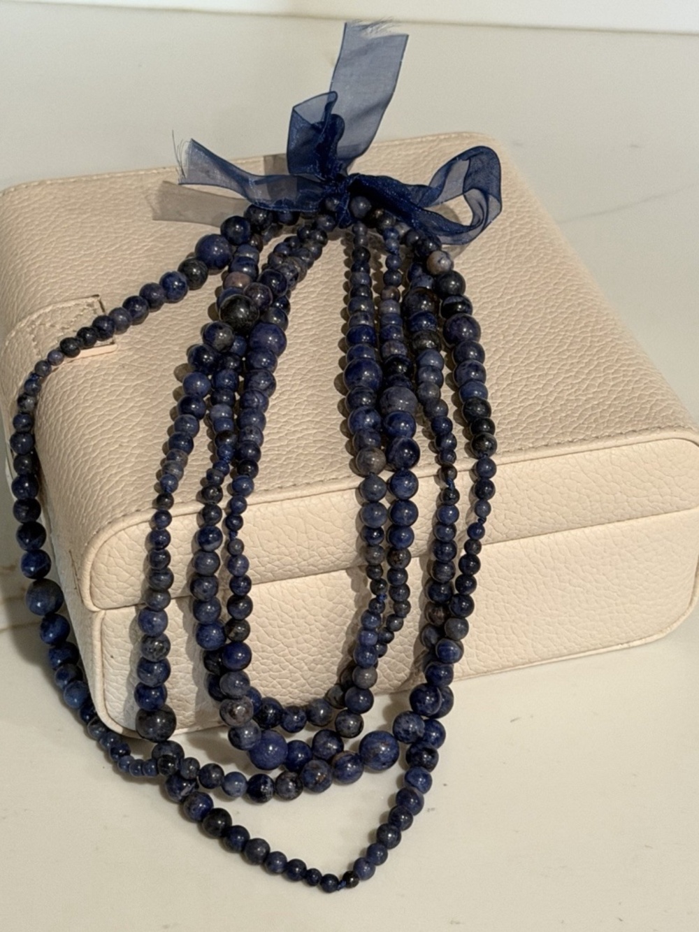 Sodalite Blue Long Necklace
